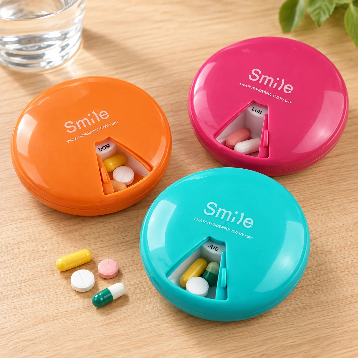 Pastillero de organizador de medicamentos colores surtidos, organizador de medicamentos, SKU 18430 - Imagen 8