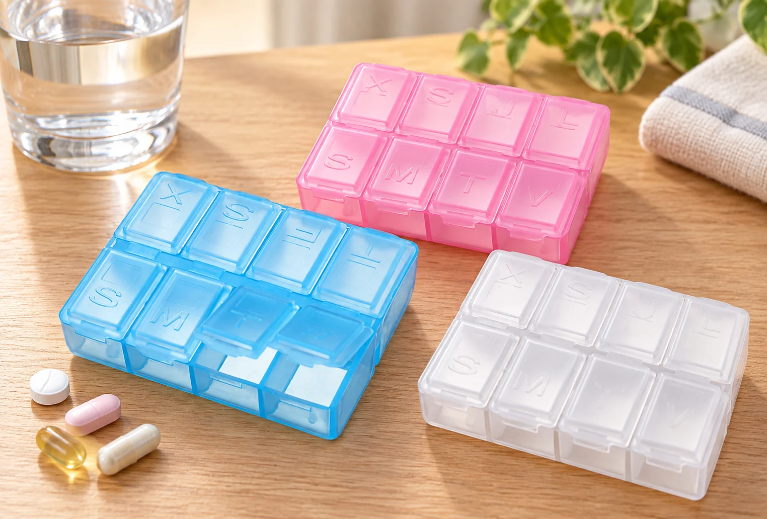 Pastillero modelo P0403 de organizador de medicamentos, organizador de medicamentos, SKU 18848 - Imagen 8