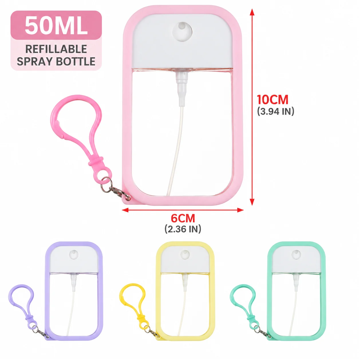 Botella pulverizadora 50 ml con bomba y gatillo, SKU 19312 - Imagen 5