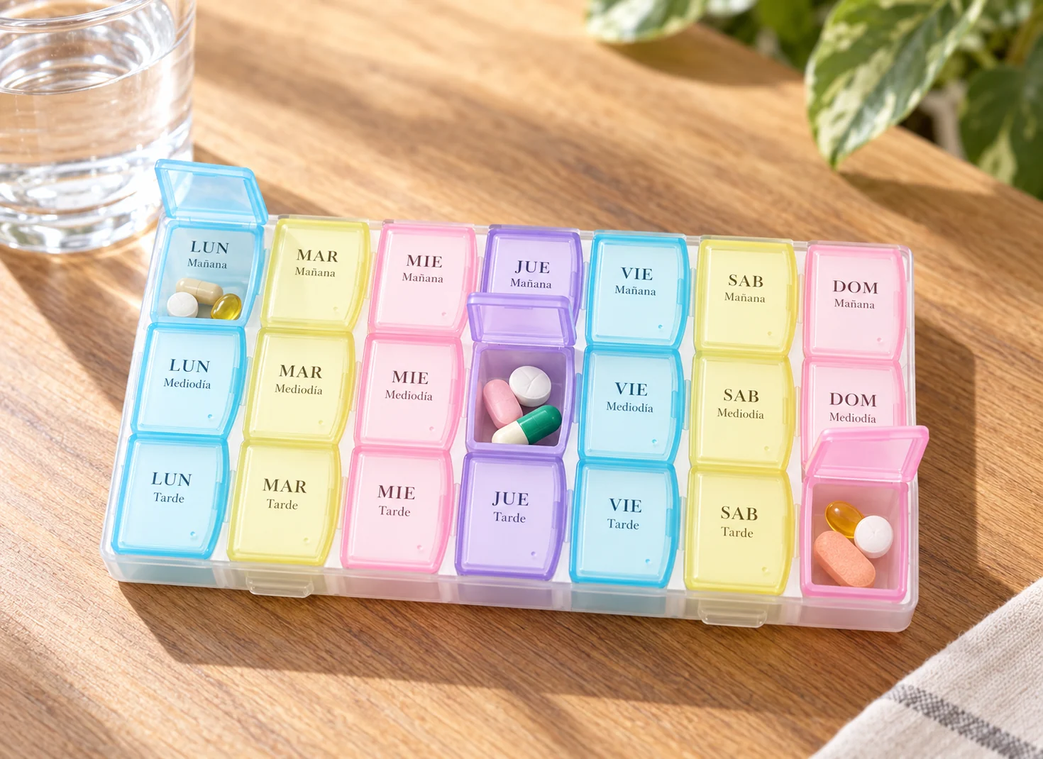 Pastillero modelo 5088 de 21 compartimentos, organizador de medicamentos, SKU 19319 - Imagen 8