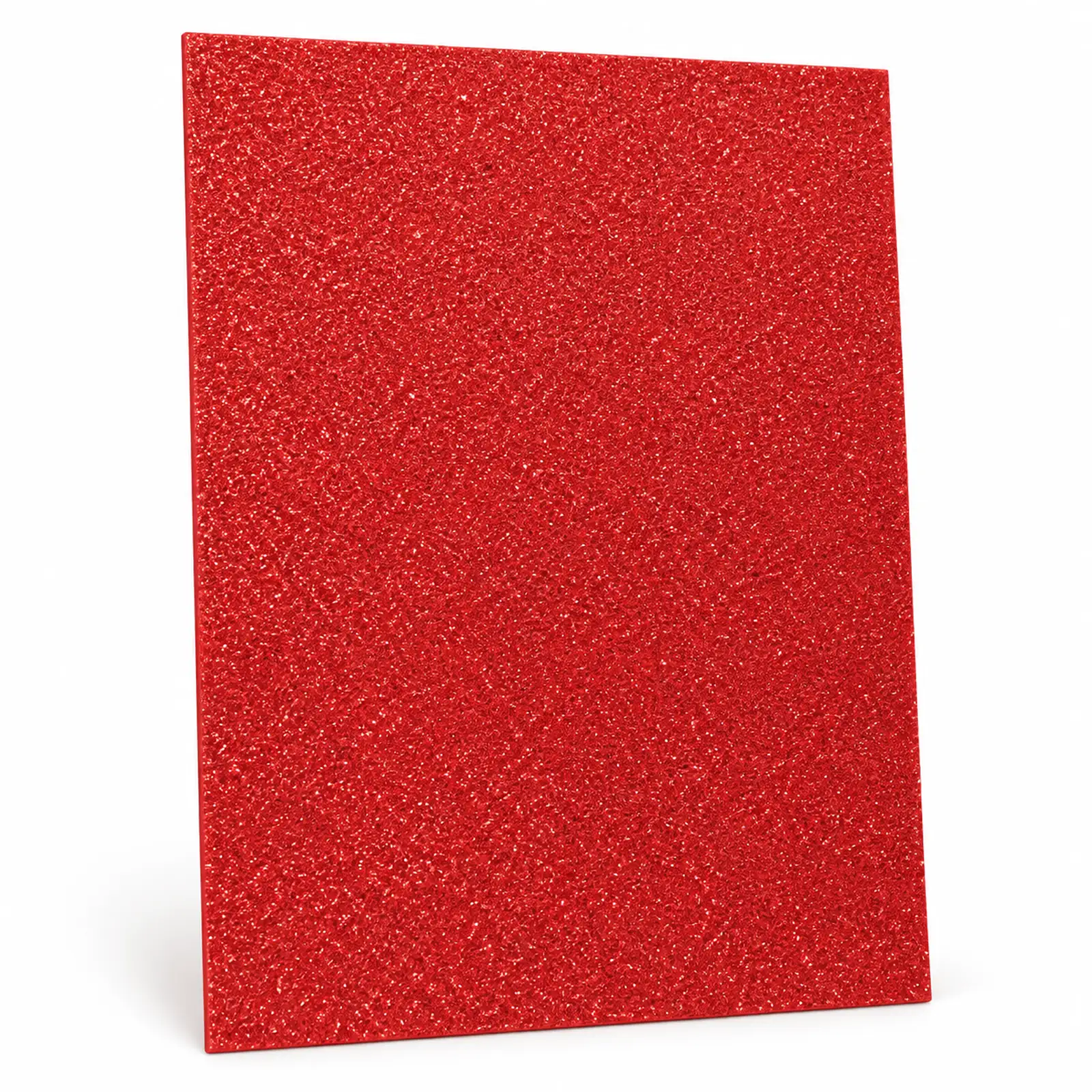Lámina de Goma EVA rojo intenso con glitter, 40 x 60 cm, 2 mm