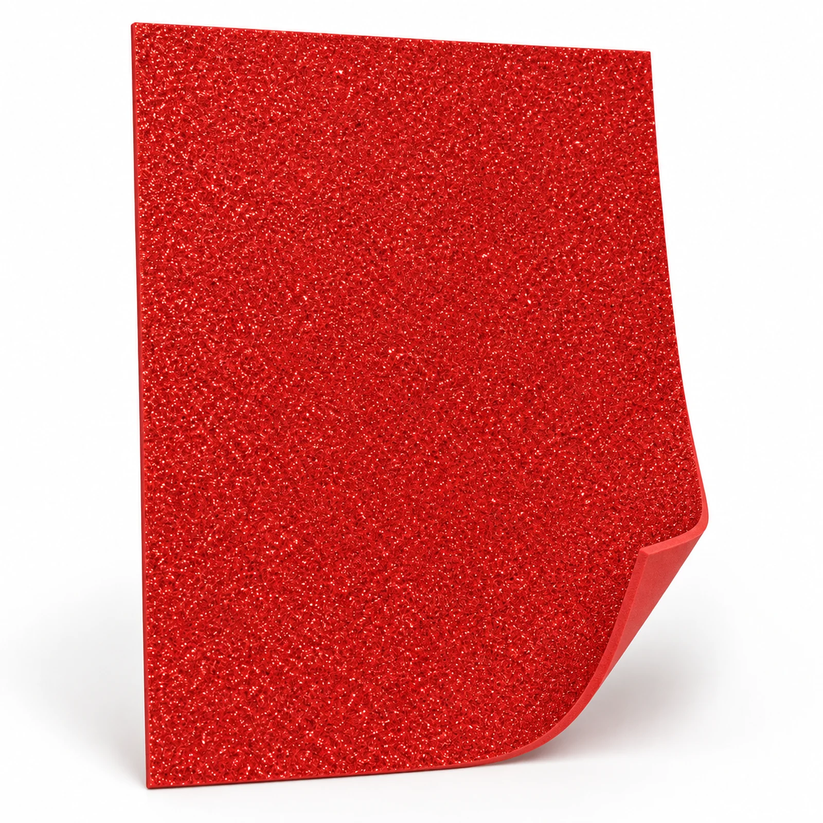 Lámina de Goma EVA rojo intenso con glitter, 40 x 60 cm, 2 mm - Imagen 2
