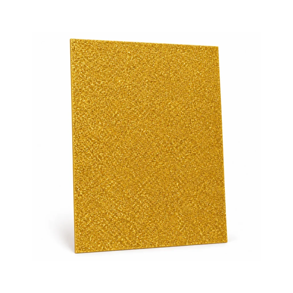 Lámina de Goma EVA dorado con glitter, 40 x 60 cm, 2 mm