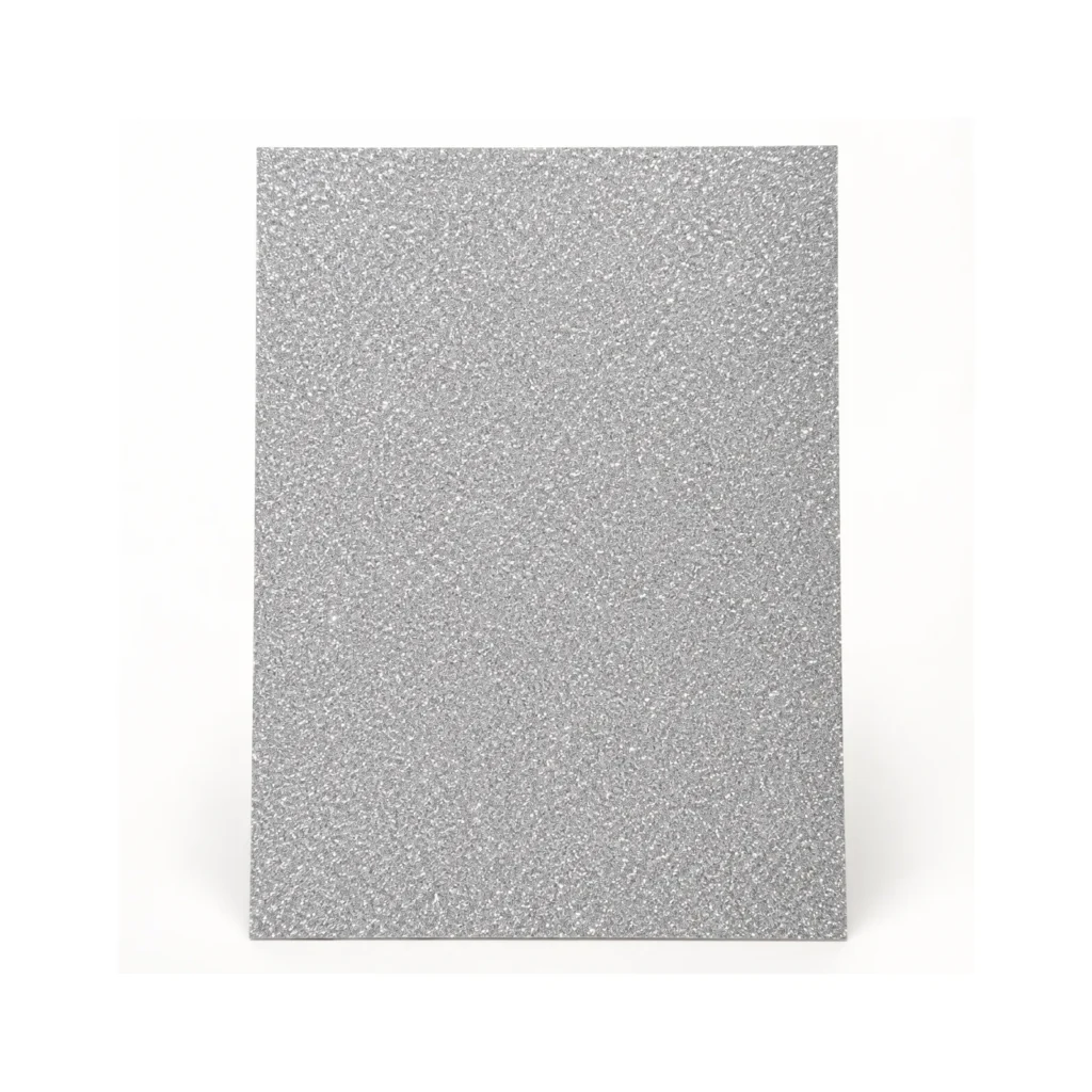 Lámina de Goma EVA plateado con glitter, 40 x 60 cm, 2 mm