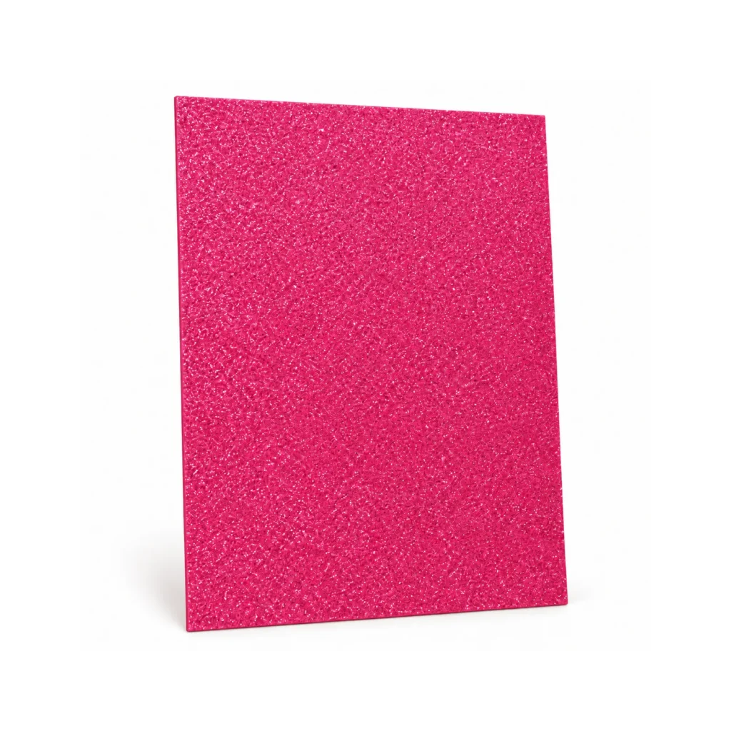 Lámina de Goma EVA fucsia con glitter, 40 x 60 cm, 2 mm