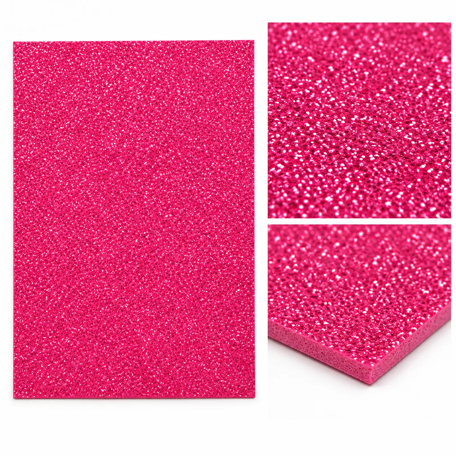 Lámina de Goma EVA fucsia con glitter, 40 x 60 cm, 2 mm - Imagen 3