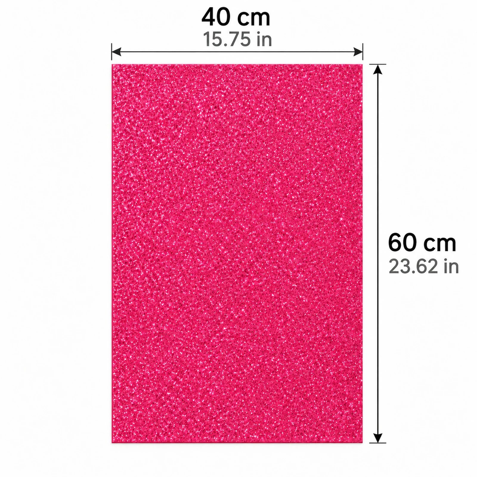 Lámina de Goma EVA fucsia con glitter, 40 x 60 cm, 2 mm - Imagen 4