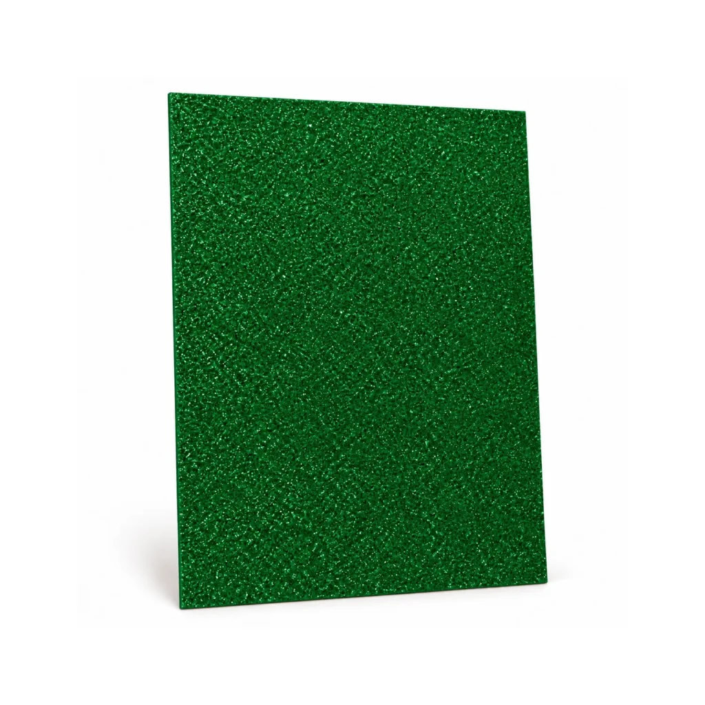 Lámina de Goma EVA verde oscuro con glitter, 40 x 60 cm, 2 mm