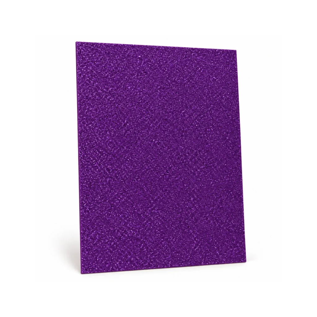 Lámina de Goma EVA morado oscuro con glitter, 40 x 60 cm, 2 mm