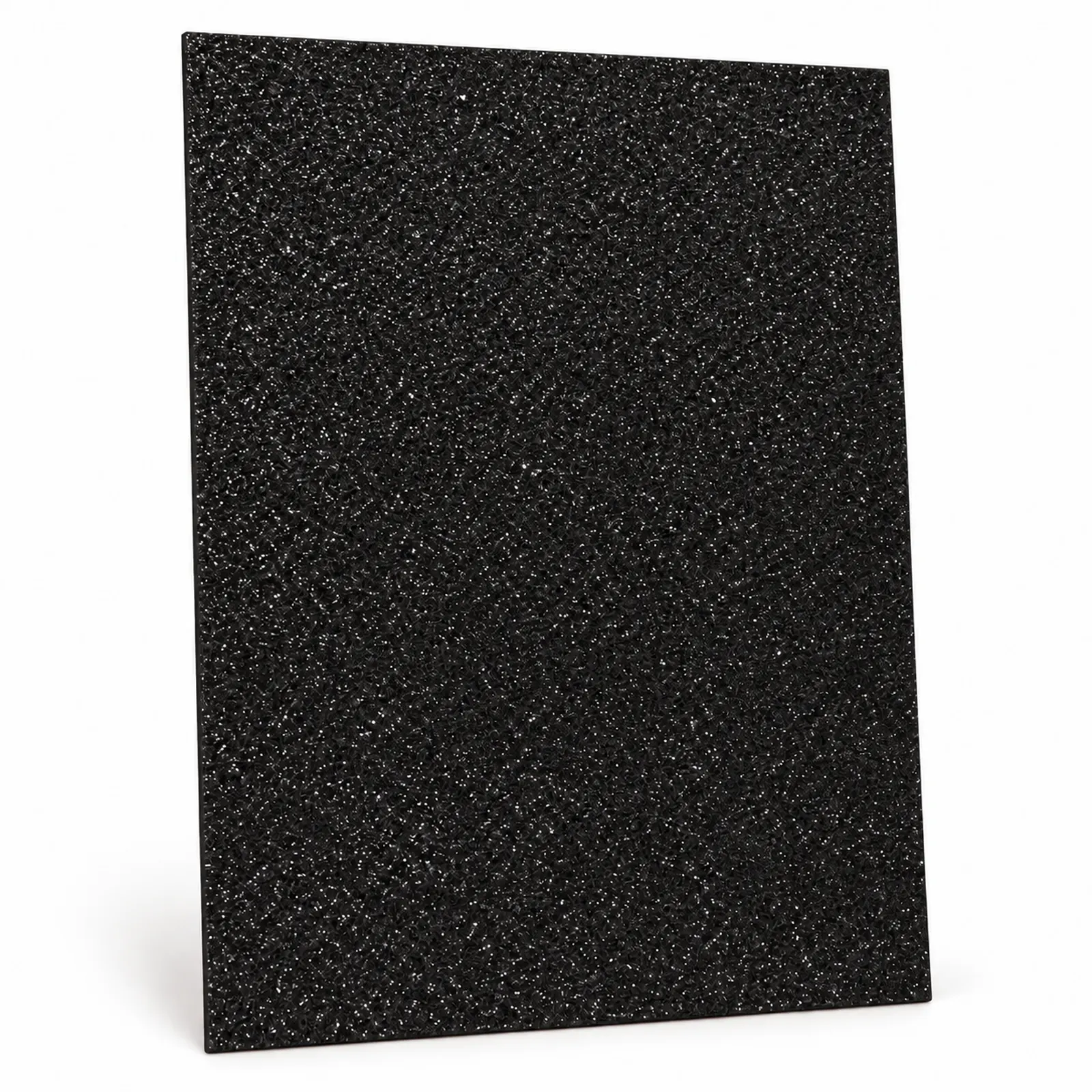 Lámina de Goma EVA negro con glitter, 40 x 60 cm, 2 mm