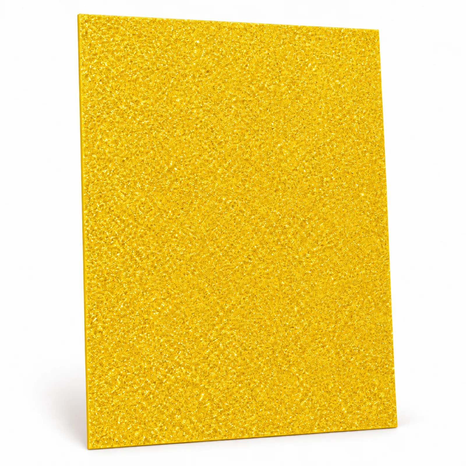 Lámina de Goma EVA amarillo con glitter iridiscente, 40 x 60 cm, 2 mm