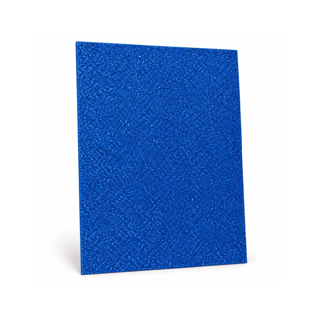 Lámina de Goma EVA azul con glitter iridiscente, 40 x 60 cm, 2 mm
