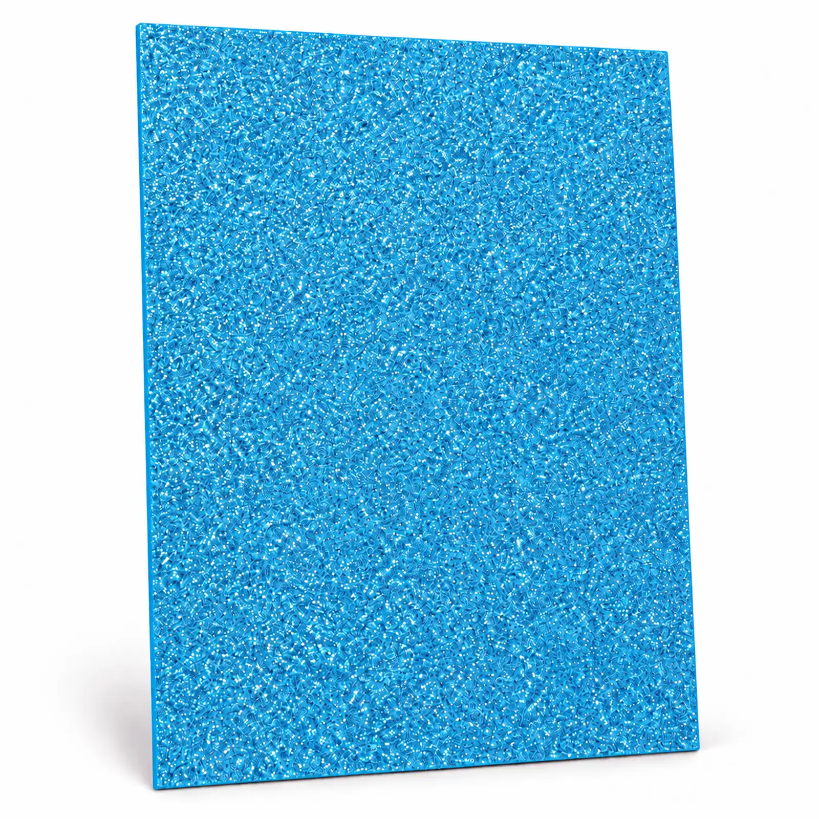 Lámina de Goma EVA azul con glitter iridiscente, 40 x 60 cm, 2 mm