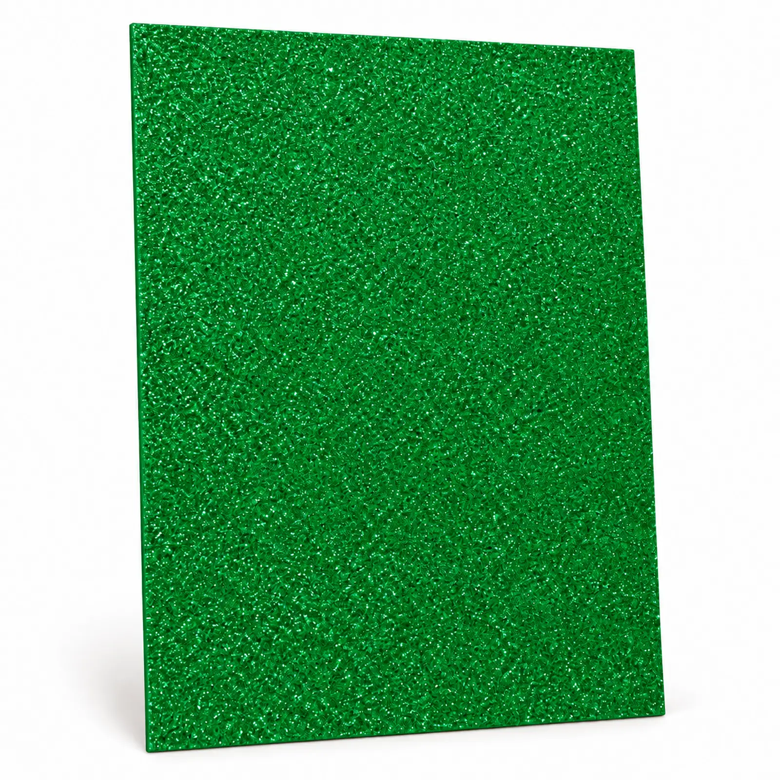 Lámina de Goma EVA verde con glitter iridiscente, 40 x 60 cm, 2 mm