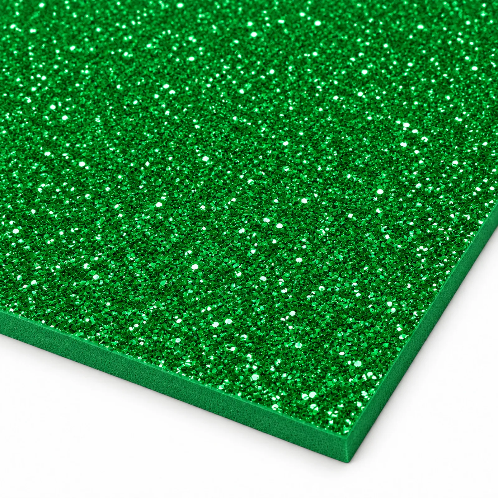 Lámina de Goma EVA verde con glitter iridiscente, 40 x 60 cm, 2 mm - Imagen 3