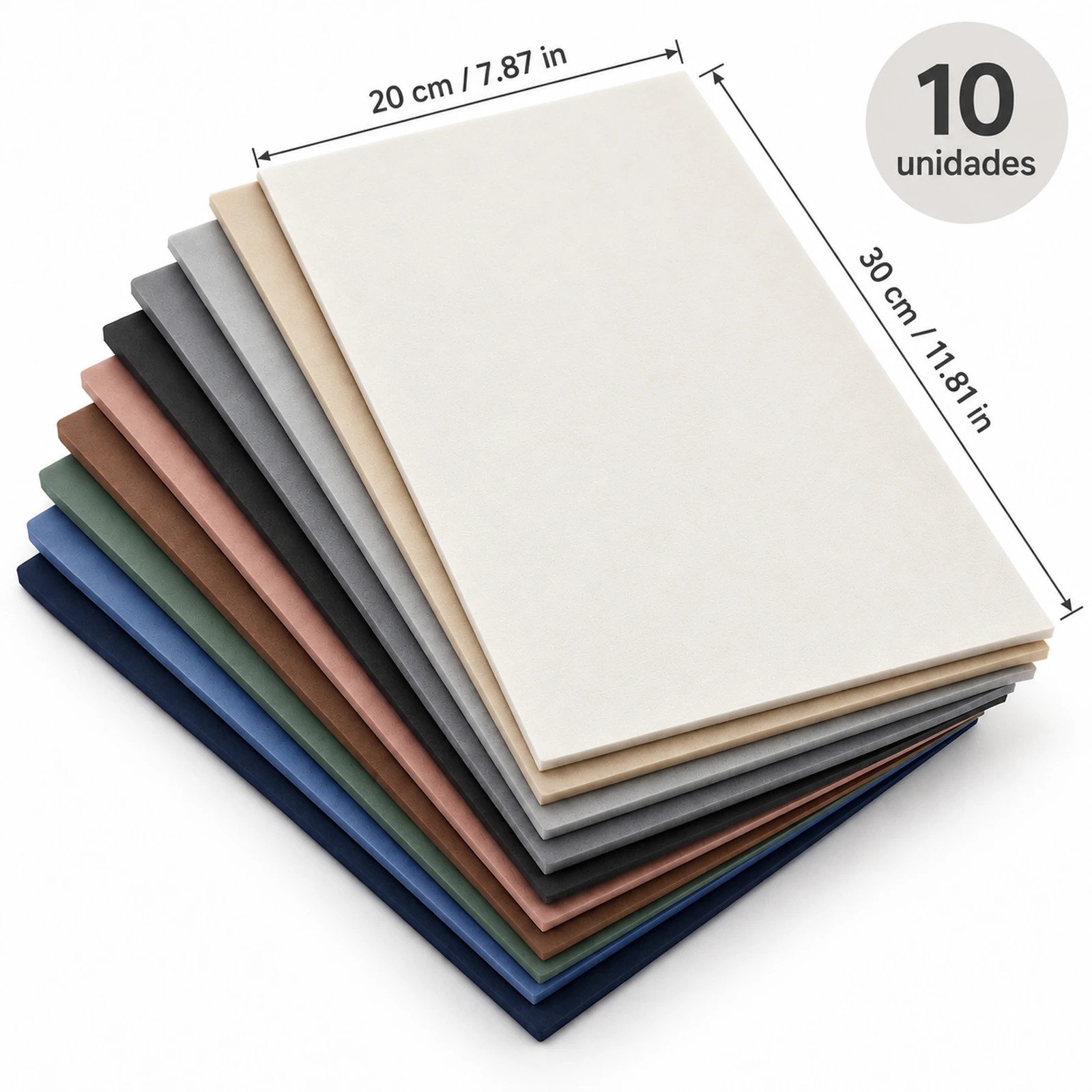 Pack de 10 láminas de Goma EVA mate, colores surtidos, 20 x 30 cm - Imagen 2