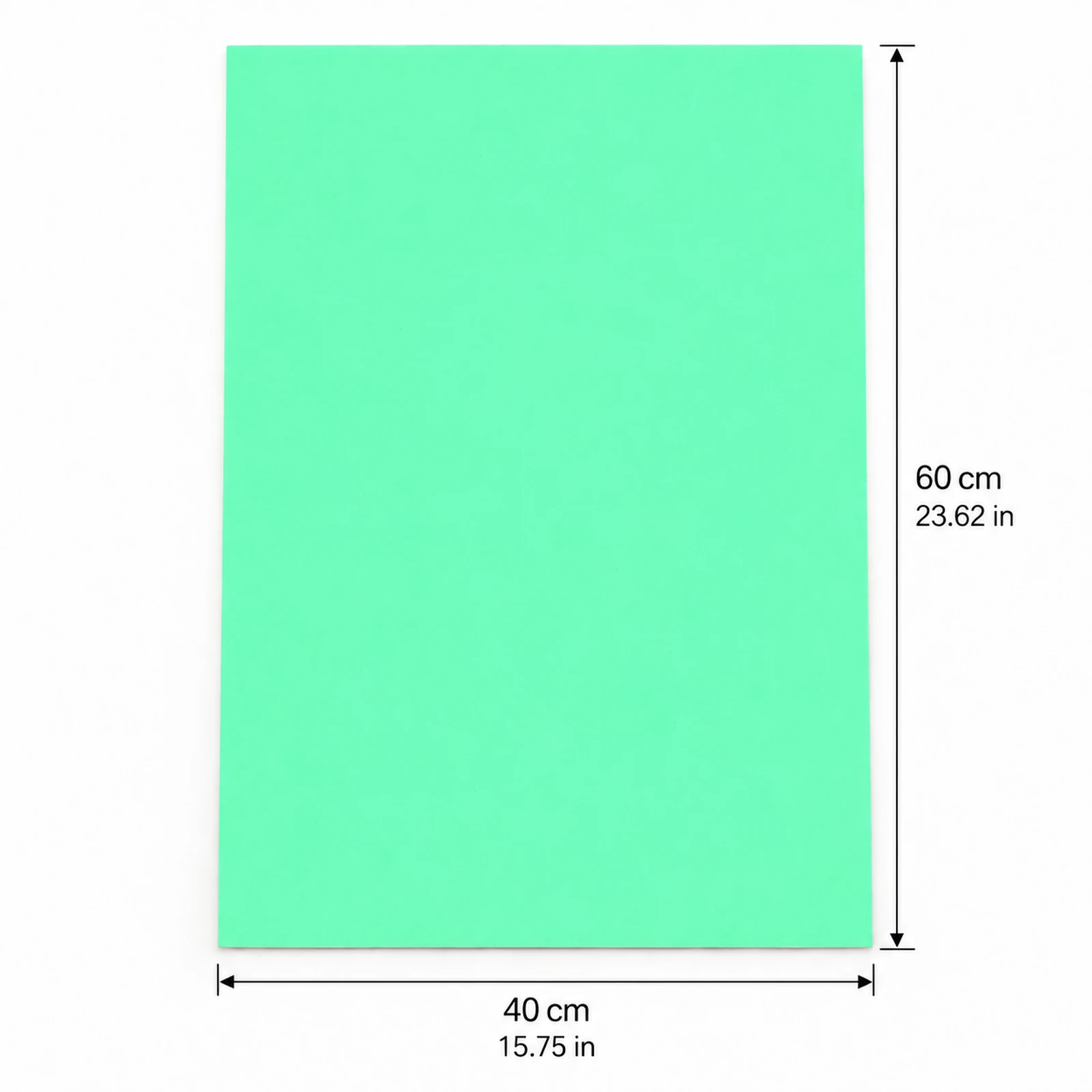 Lámina de Goma EVA verde menta macaron mate, 40 x 60 cm, 2 mm - Imagen 2