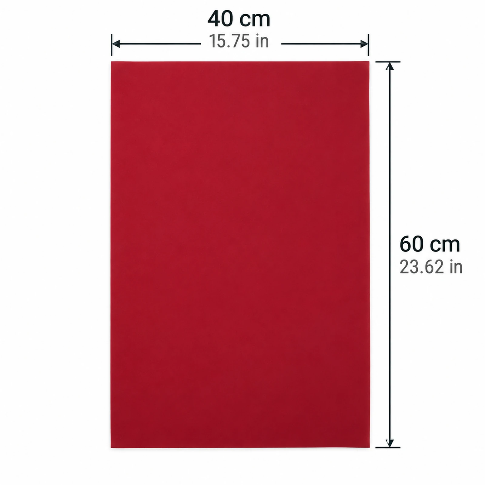 Lámina de Goma EVA rojo oscuro mate, 40 x 60 cm, 2 mm - Imagen 4
