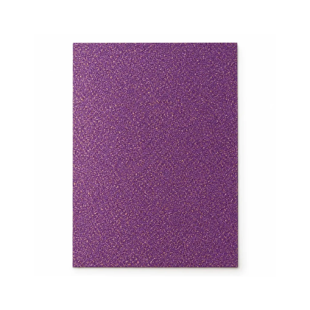 Lámina de Goma EVA morado con glitter dorado, 40 x 60 cm, 2 mm