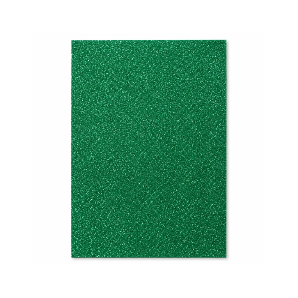 Lámina de Goma EVA verde esmeralda con glitter, 40 x 60 cm, 2 mm