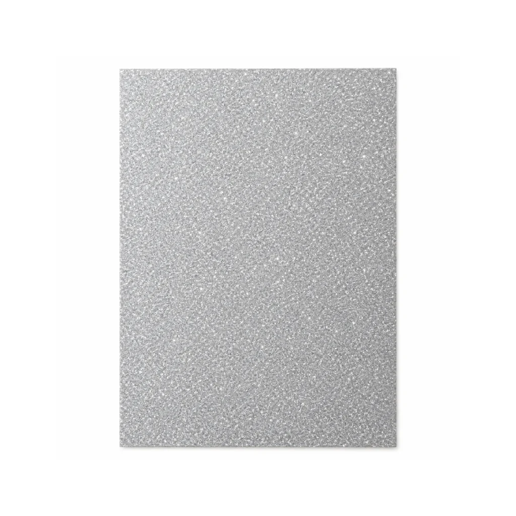 Lámina de Goma EVA gris plateado con glitter, 40 x 60 cm, 2 mm