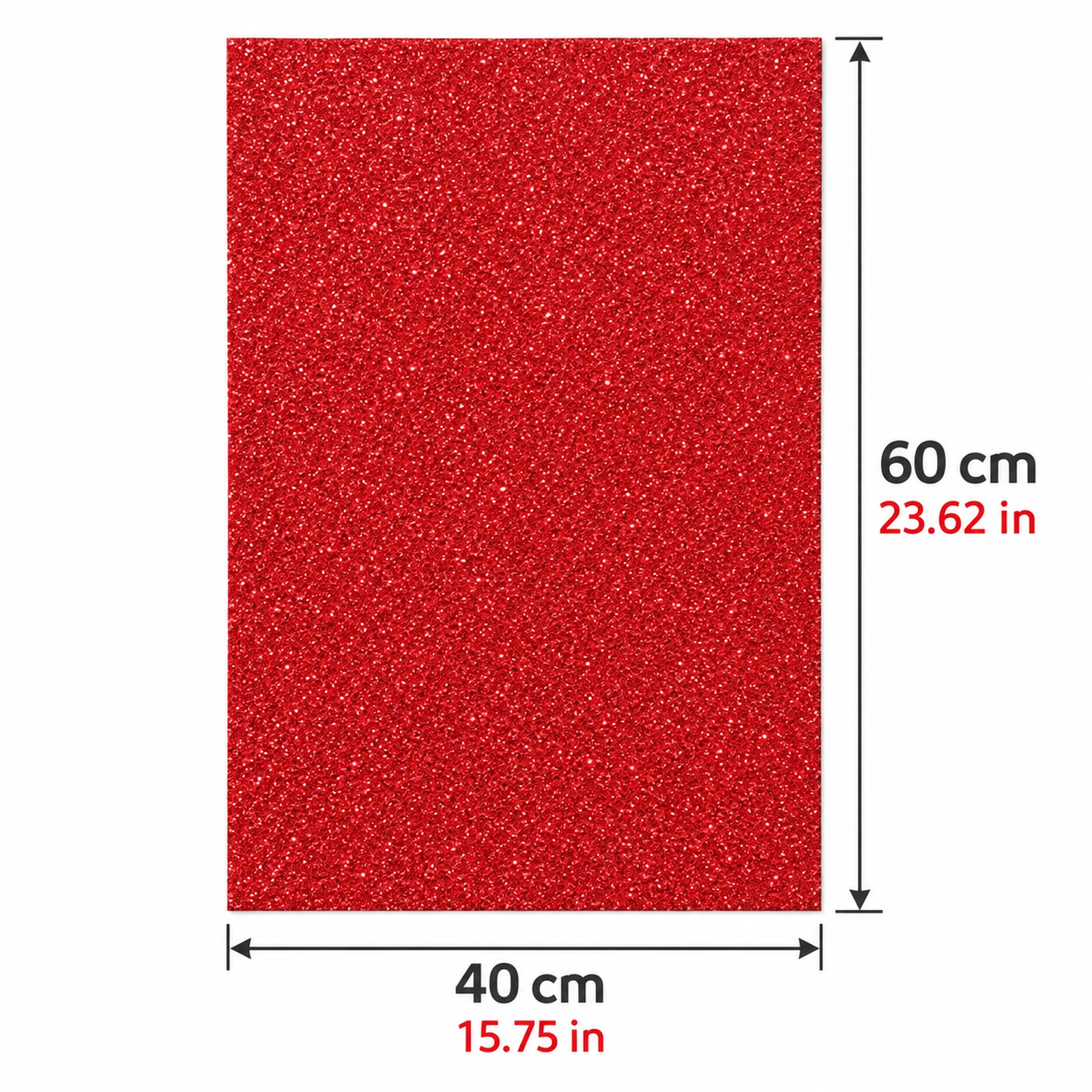 Lámina de Goma EVA rojo intenso con glitter iridiscente, 40 x 60 cm, 2 mm - Imagen 4