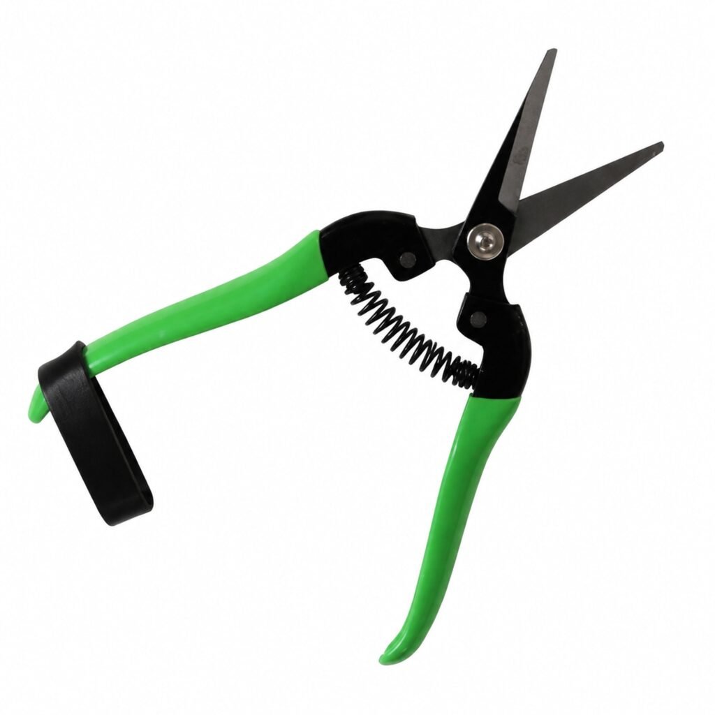 Tijera de podar recta verde y negra de 18,5 cm, SKU 40043