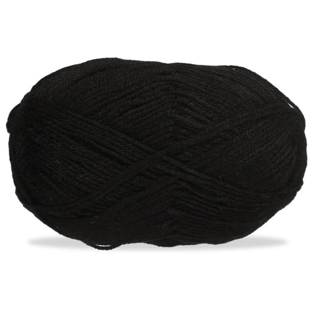 Lana fina para tejer, 100 g, negro 1