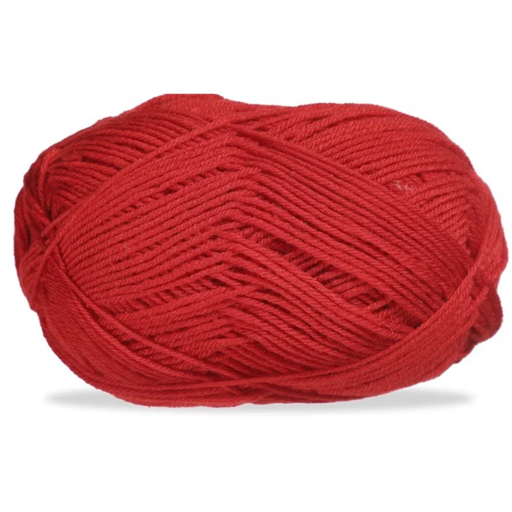 Lana fina para tejer, 100 g, rojo intenso 2