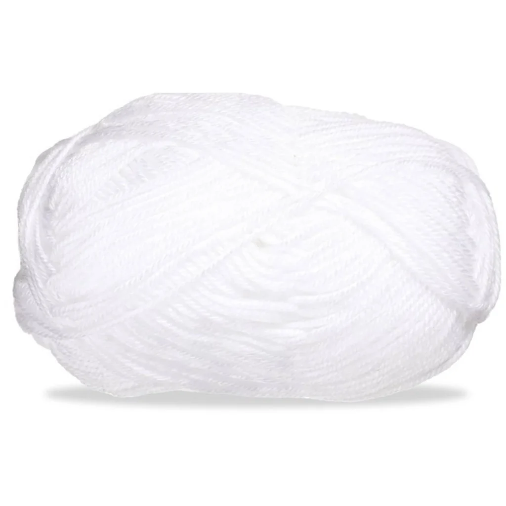Lana fina para tejer, 100 g, blanco 3