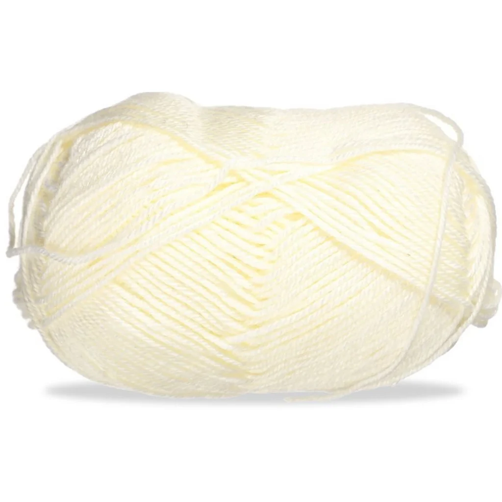 Lana fina para tejer, 100 g, blanco crema 9