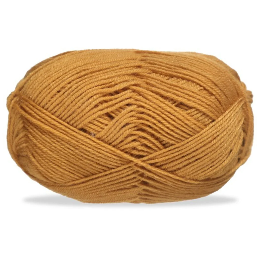 Lana fina para tejer, 100 g, amarillo cúrcuma 23