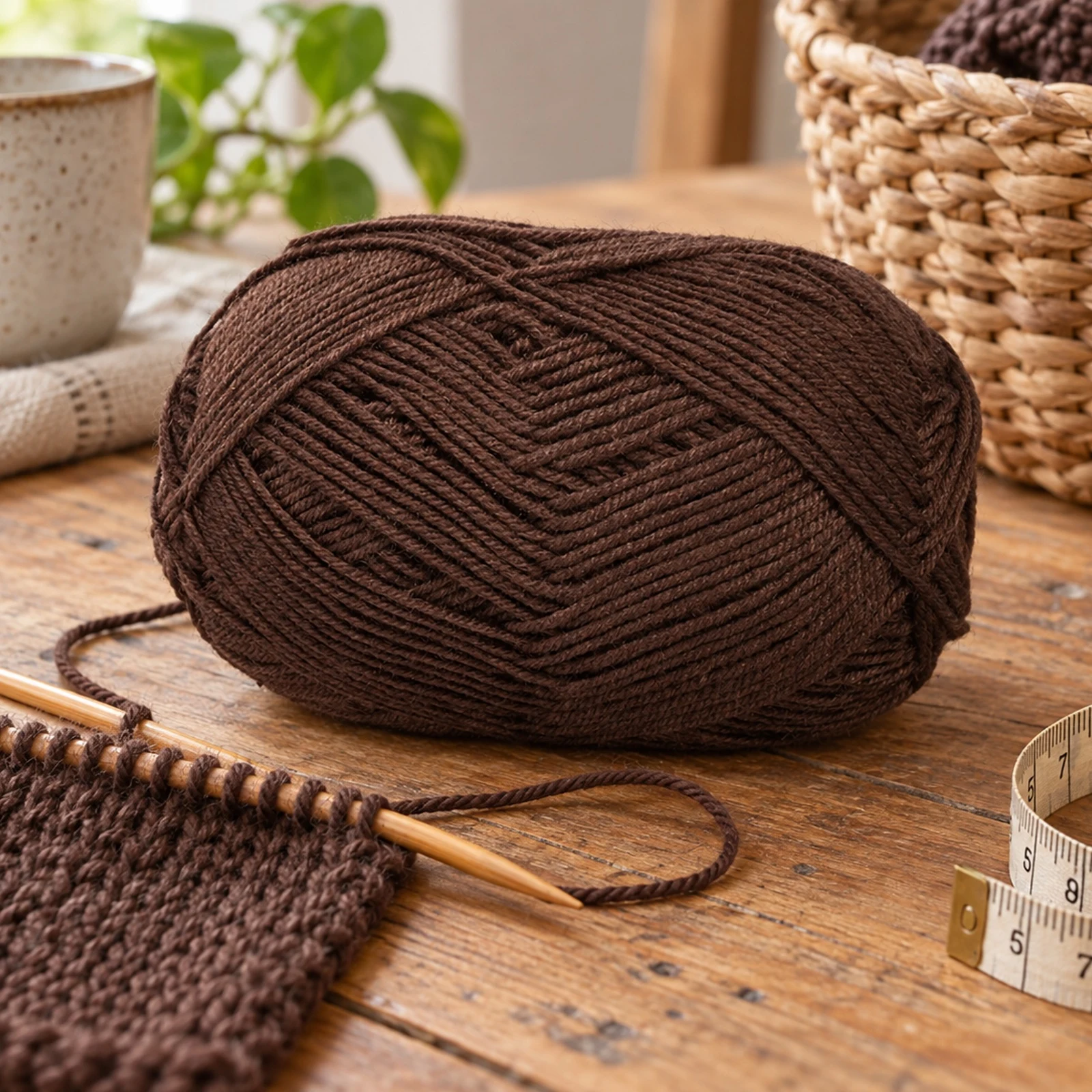 Lana fina para tejer, 100 g, bronce 25 - Imagen 4