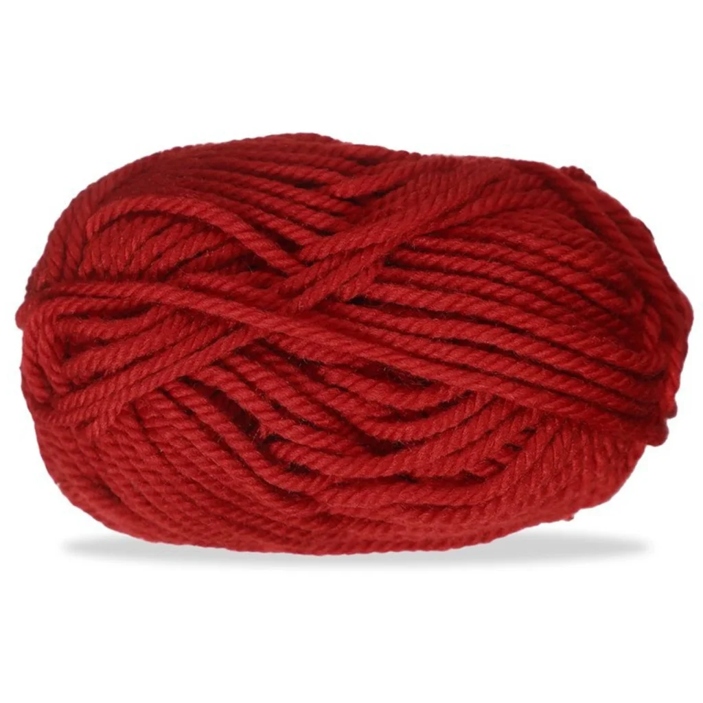 Lana gruesa para tejer, 100 g, rojo intenso 34