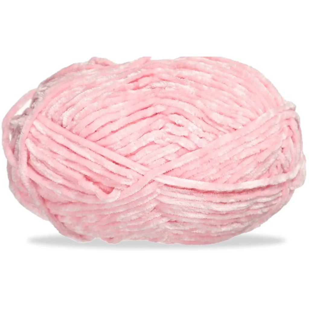 Hilo chenille grueso para tejer, 100 g, rosa 64