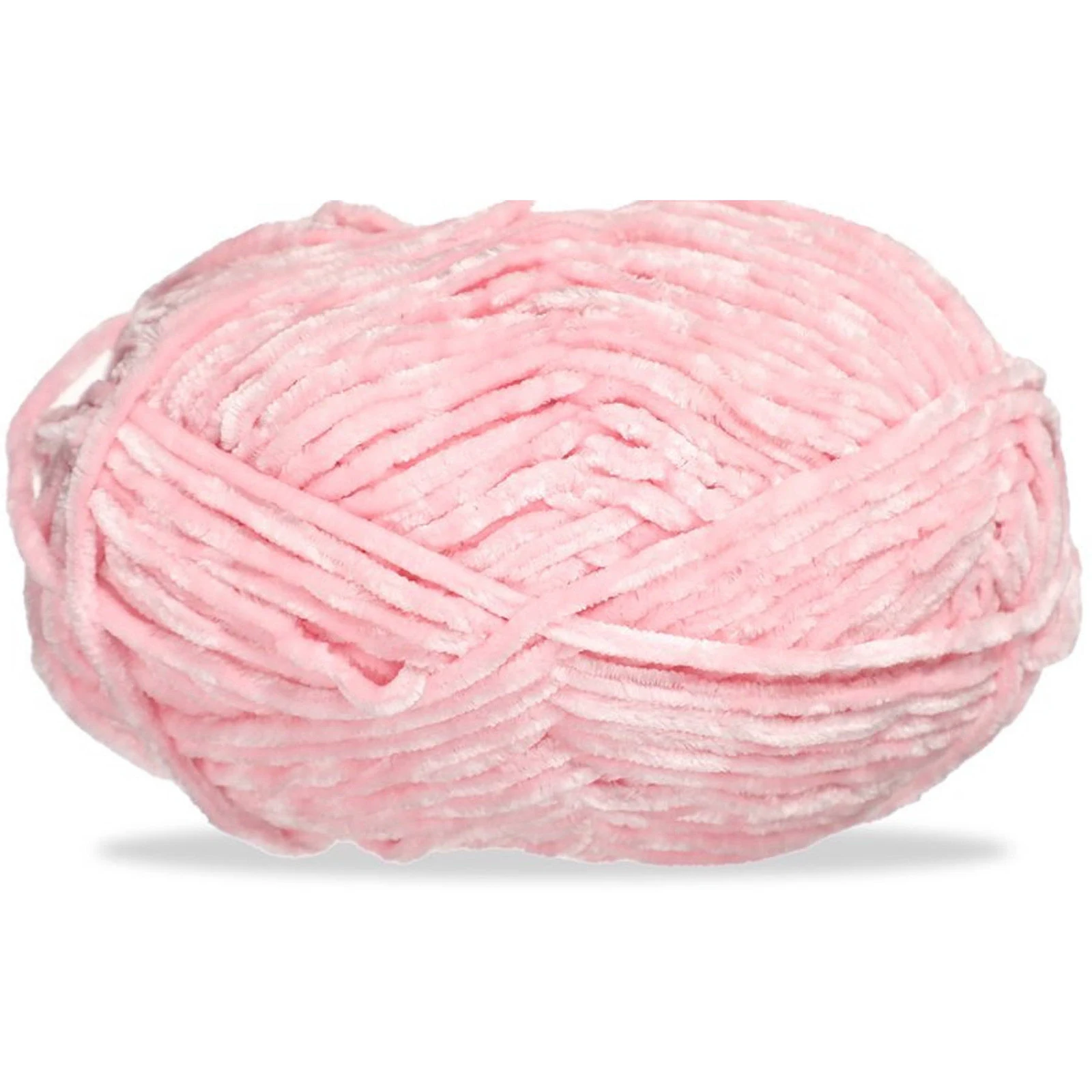 Hilo chenille grueso para tejer, 100 g, rosa 64