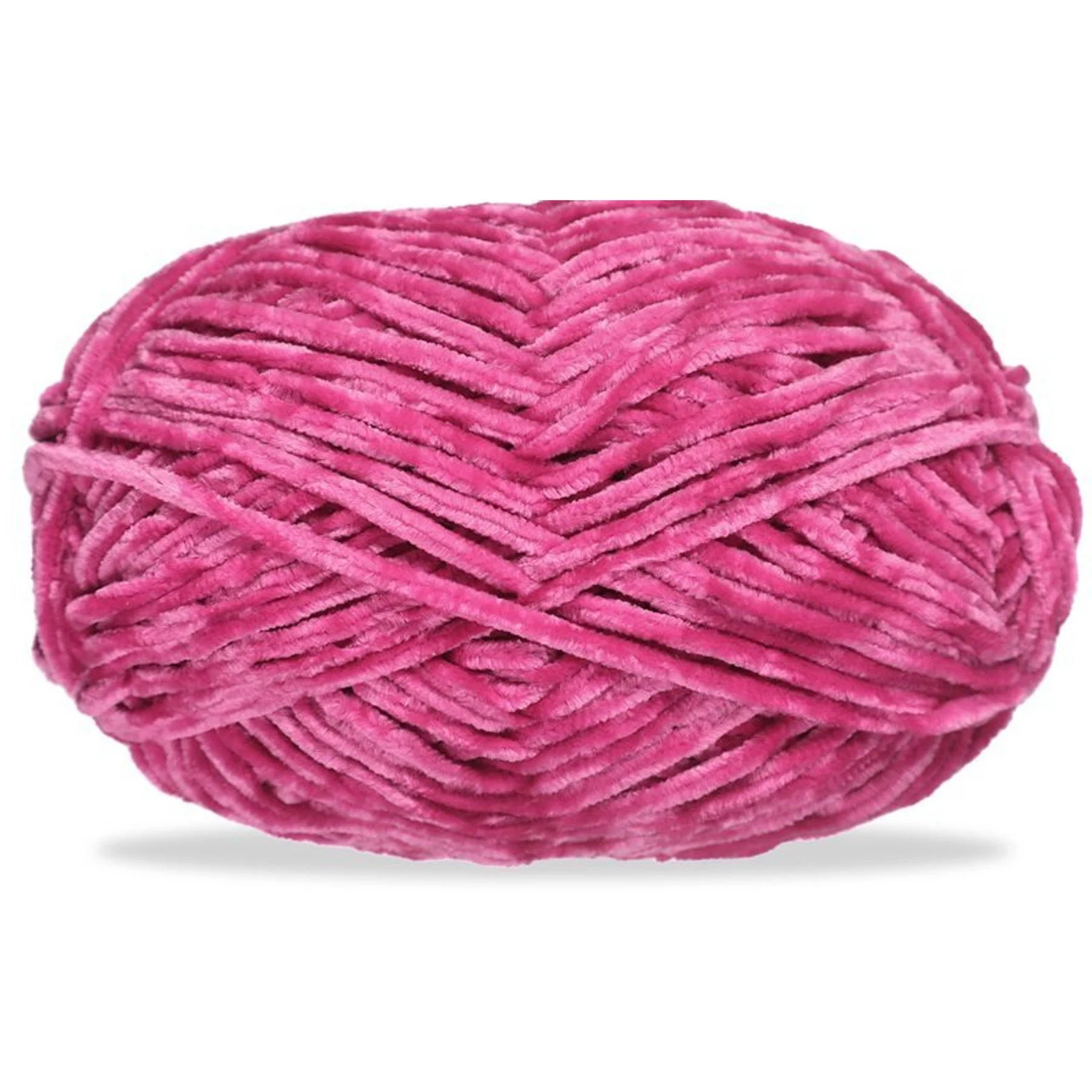 Hilo chenille grueso para tejer, 100 g, fucsia 67