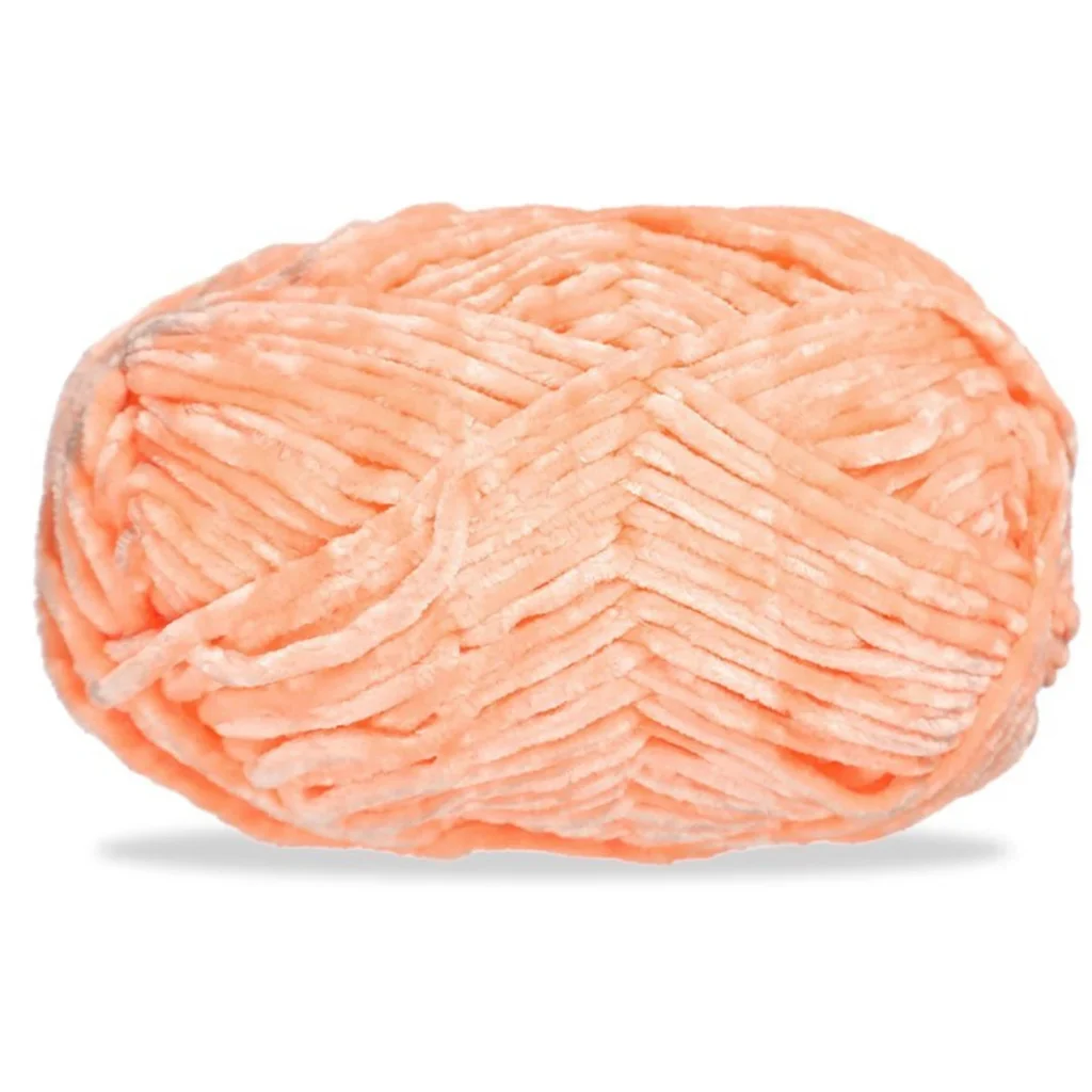Hilo chenille grueso para tejer, 100 g, blanco nieve 68
