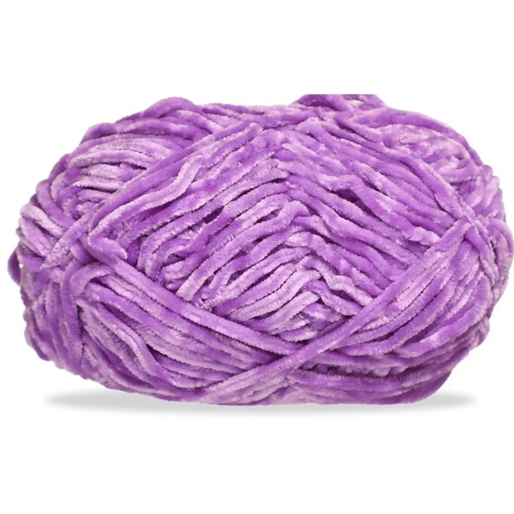 Hilo chenille grueso para tejer, 100 g, rojo lavanda 72