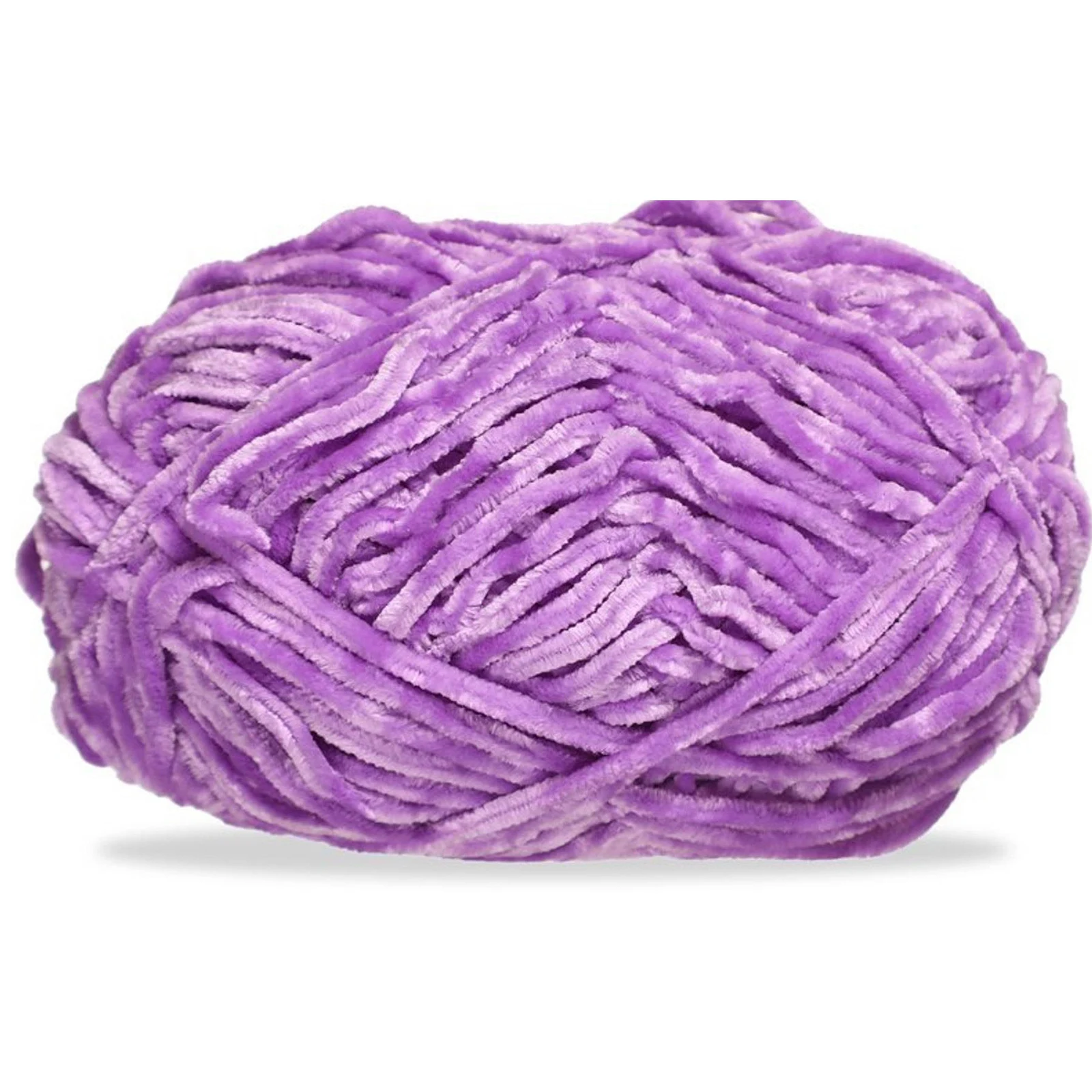 Hilo chenille grueso para tejer, 100 g, rojo lavanda 72