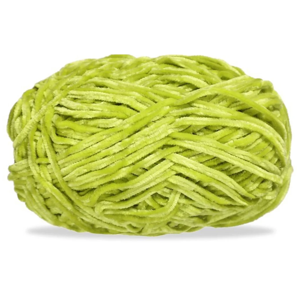 Hilo chenille grueso para tejer, 100 g, verde oliva 74