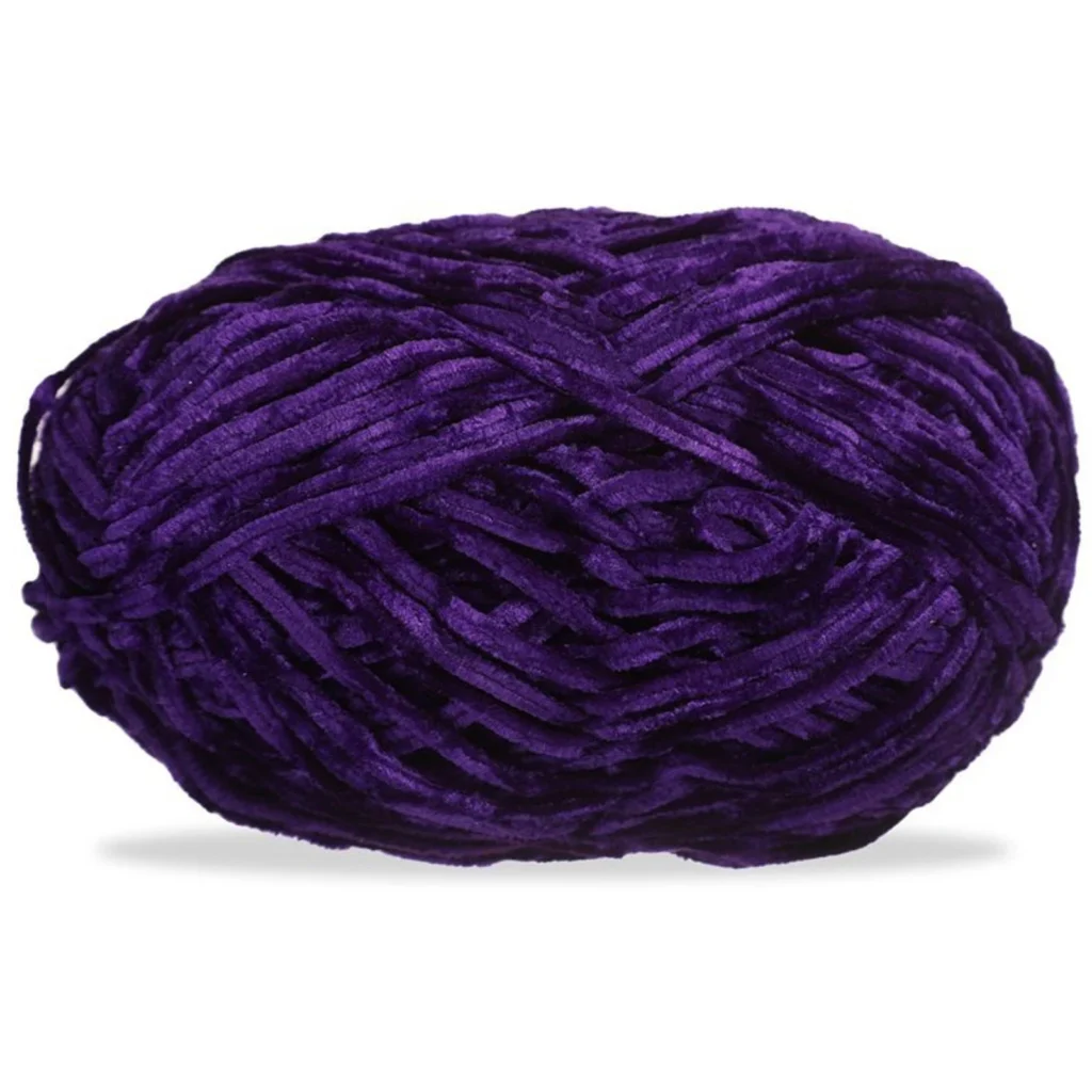 Hilo chenille grueso para tejer, 100 g, morado oscuro 81