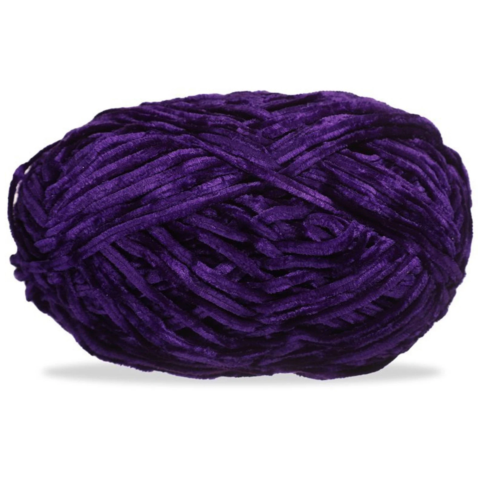 Hilo chenille grueso para tejer, 100 g, morado oscuro 81