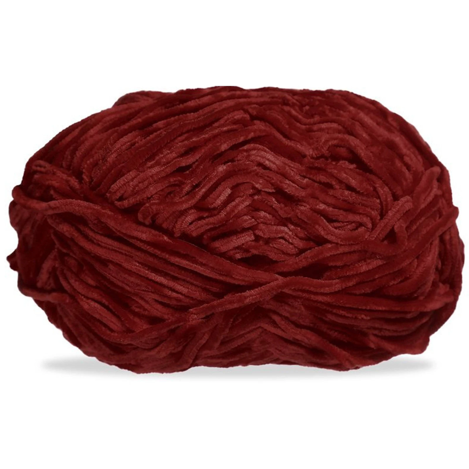 Hilo chenille grueso para tejer, 100 g, burdeos 82