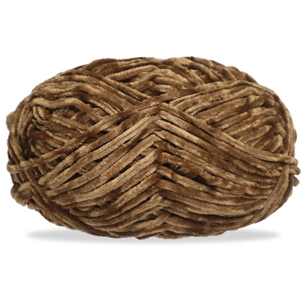 Hilo chenille grueso para tejer, 100 g, bronce 84