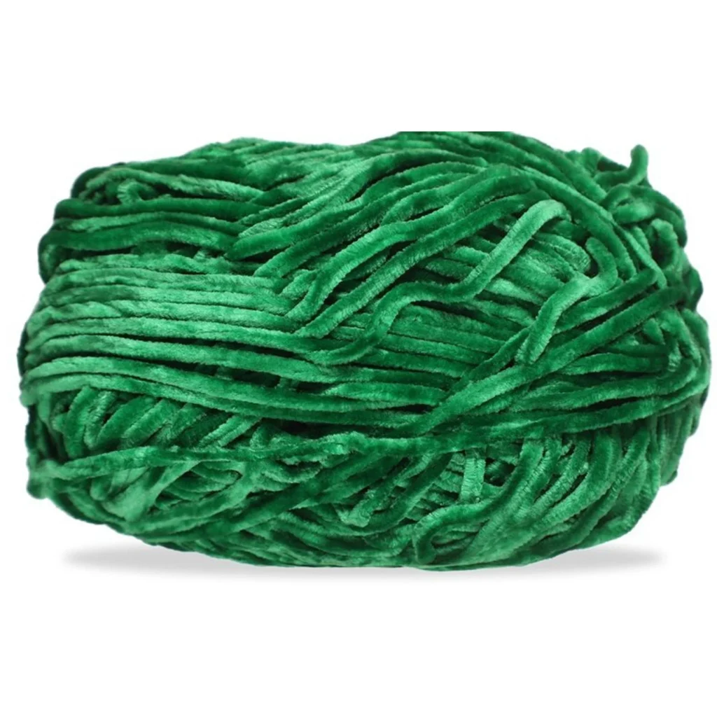 Hilo chenille grueso para tejer, 100 g, verde militar 86