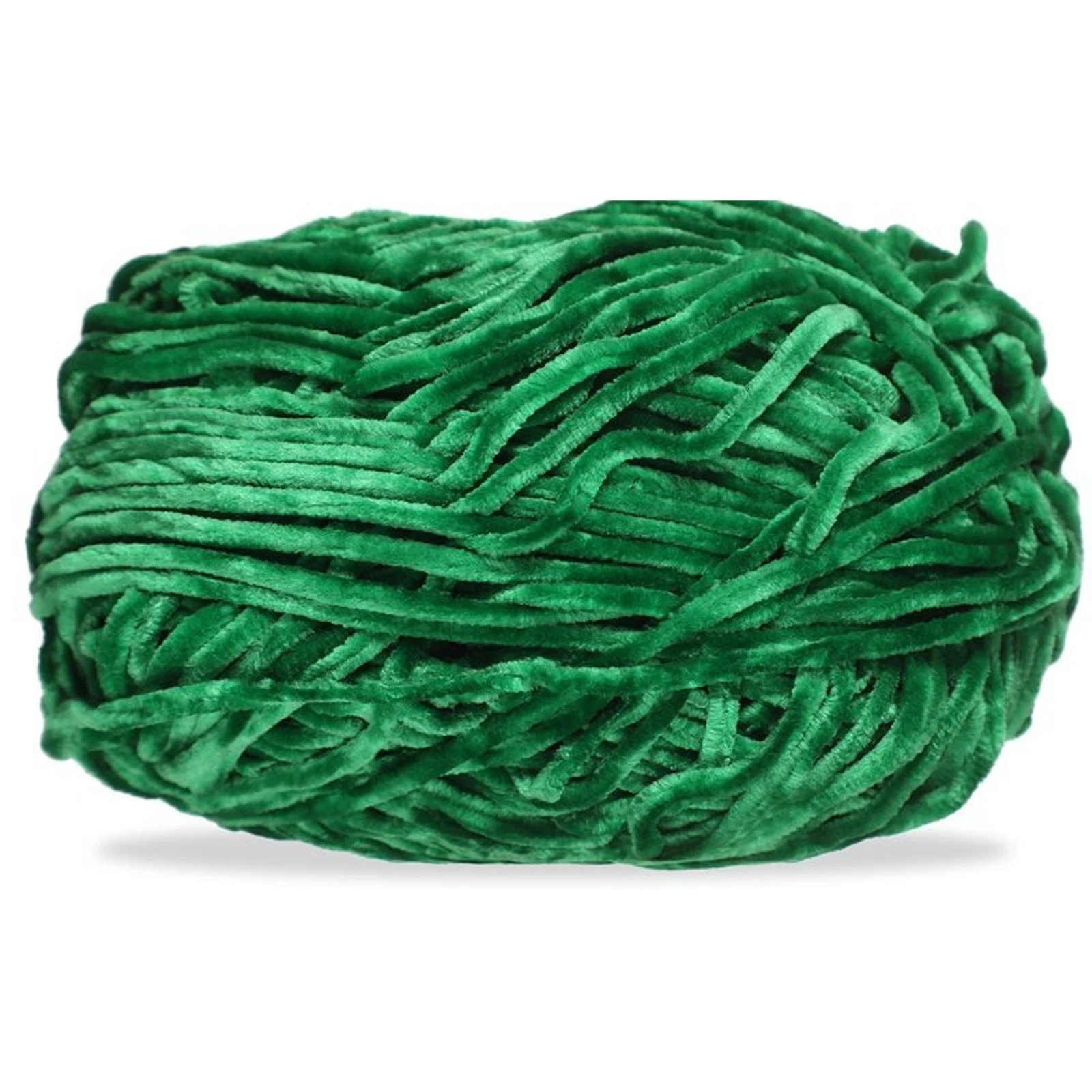 Hilo chenille grueso para tejer, 100 g, verde militar 86