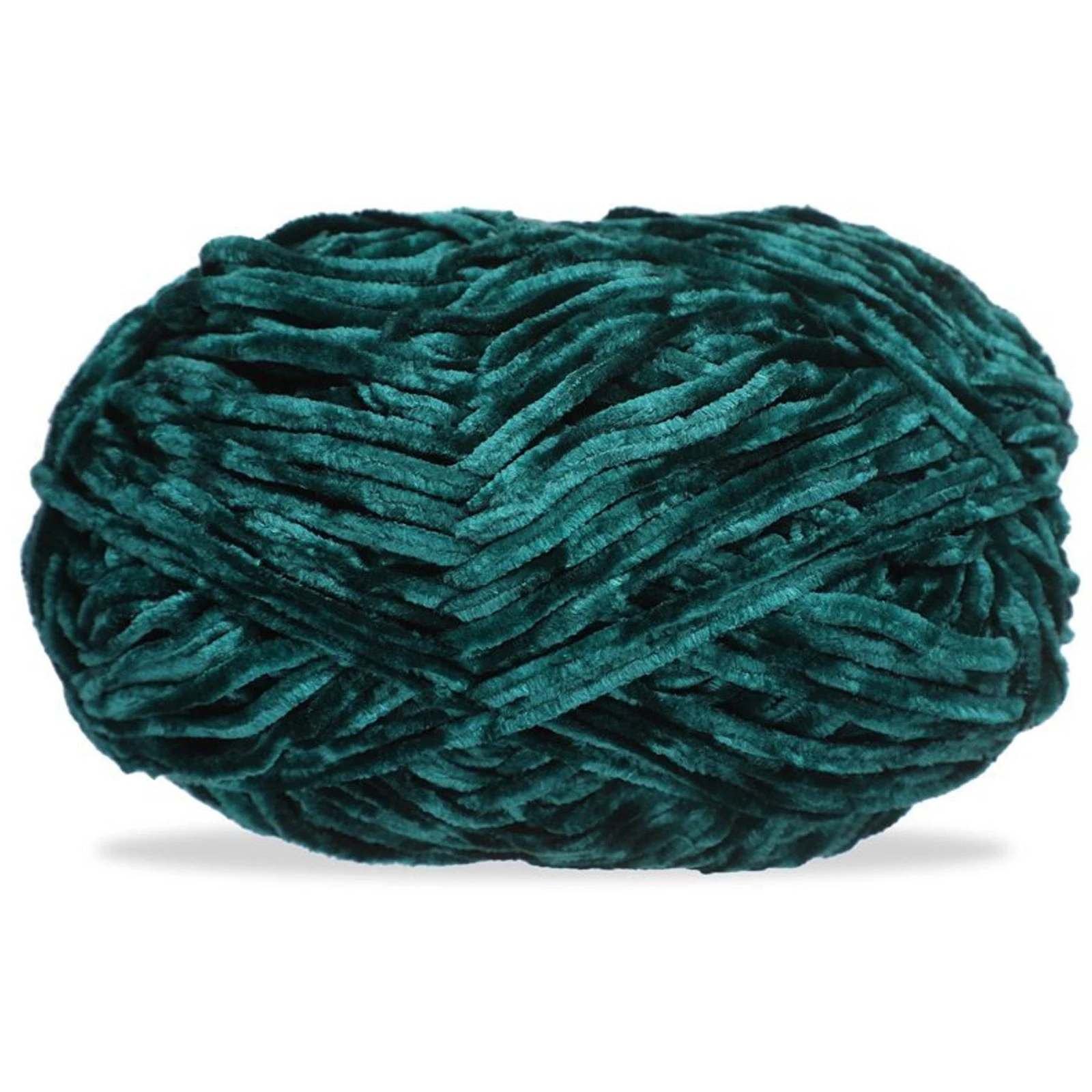 Hilo chenille grueso para tejer, 100 g, verde rosado 89