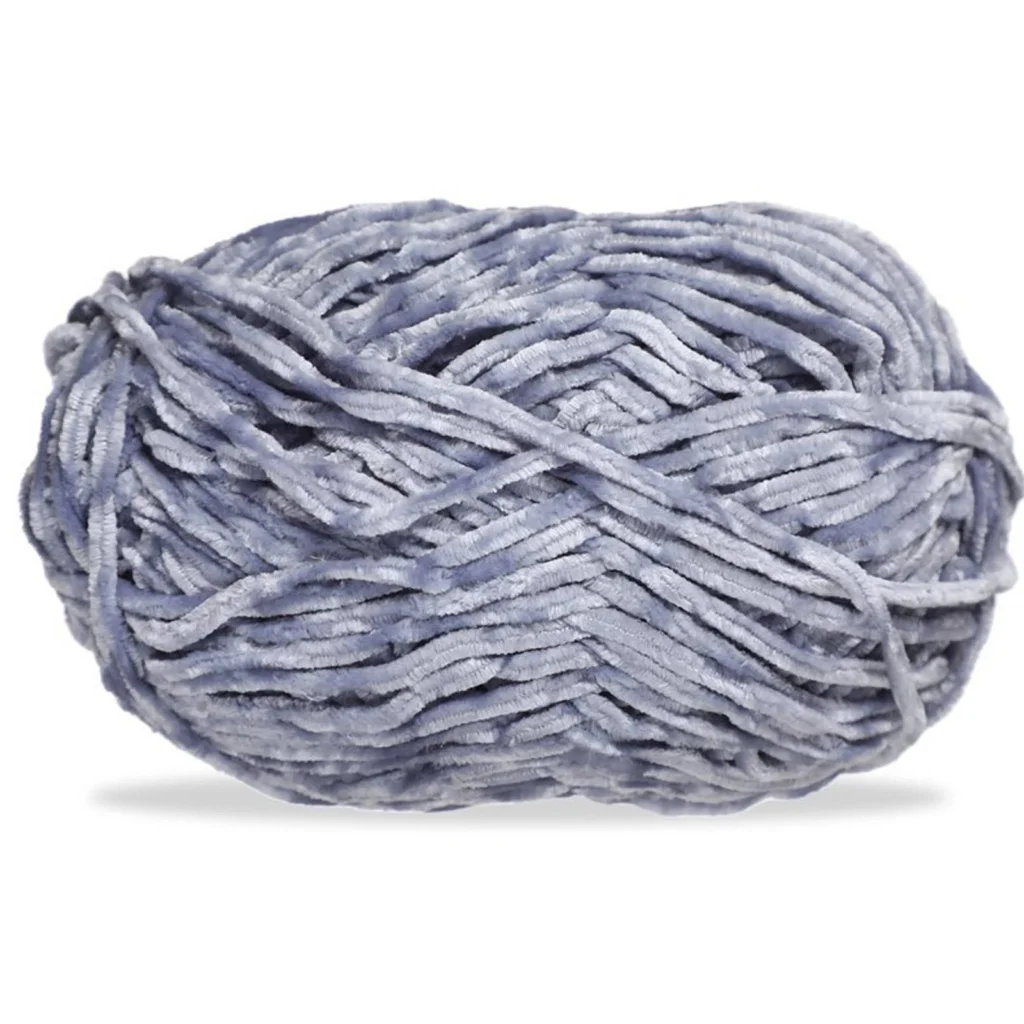 LANA CHENILLE GRUESA 100G GRIS CLARO 90
