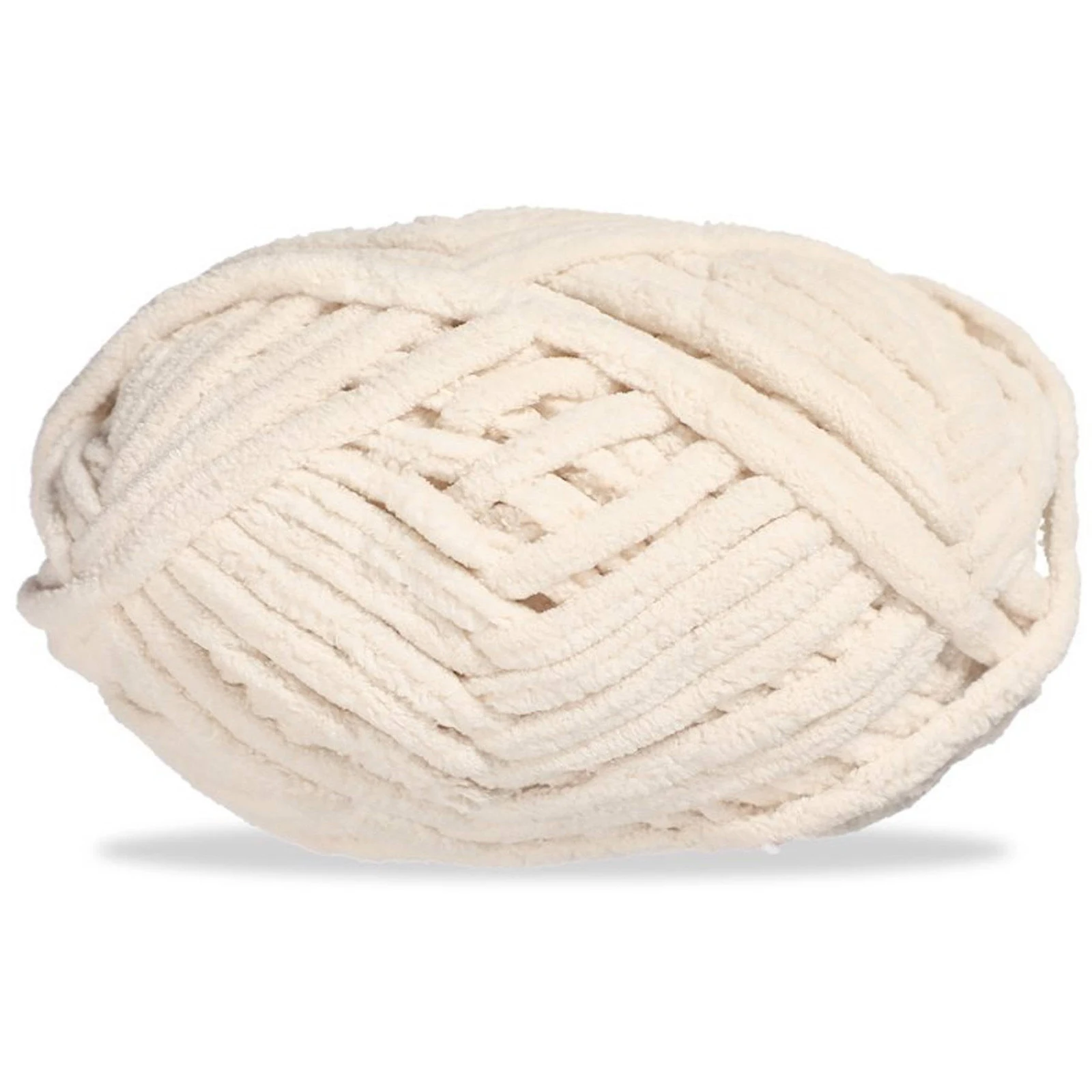 Lana tipo polar para tejer, 100 g, amarillo crema 16#
